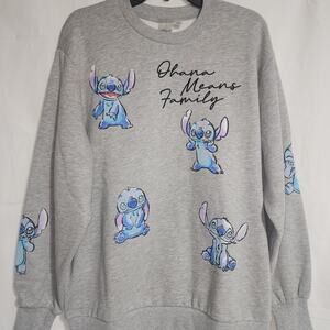 Disney stitch women's medium sweatshirts embroidered